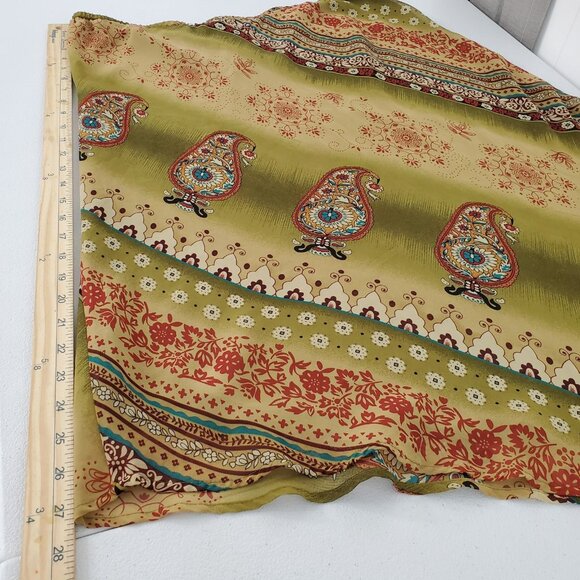 NYC Design Co. Womens Green Paisley Floral Flowy Skirt Size XL Fairy Grunge Y2K - Picture 7 of 8